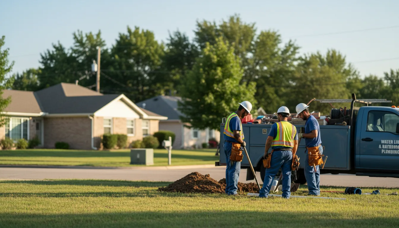 Residential water line and bathroom plumbing service in Sun Prairie, WI
